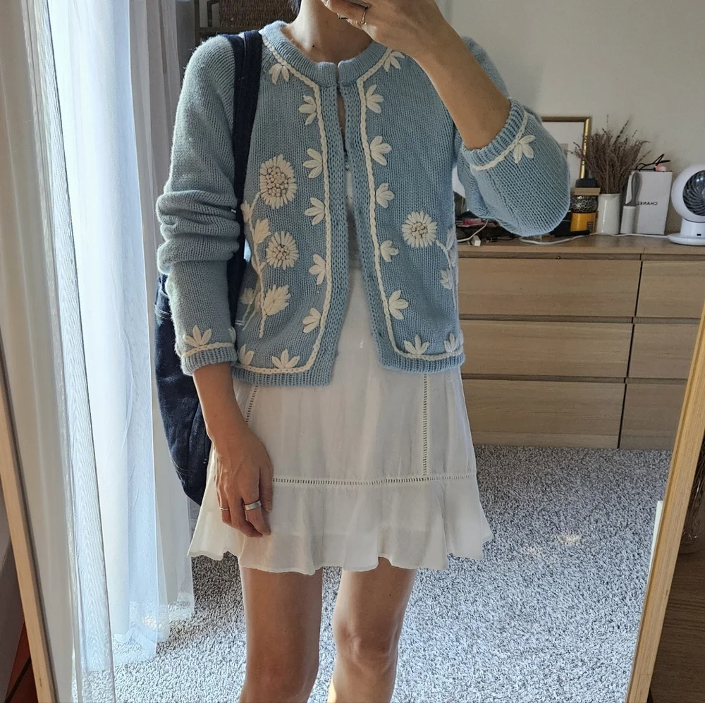 SET Loveshackfancy cardigan Skirt